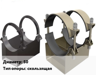 Опора трубопровода 50 скользящая, шт цена от 13.04 Тг / шт, где купить, условия доставки в Актобе и Актюбинской области